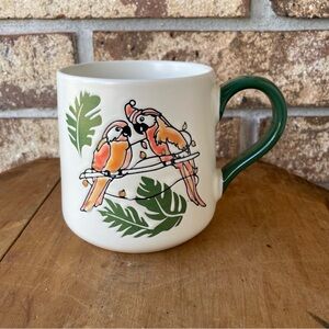 Eli & Ana Mug 16 oz Handmade Ceramic Parrots 2025 Beautiful Condition!